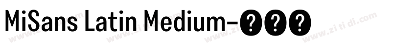 MiSans Latin Medium字体转换